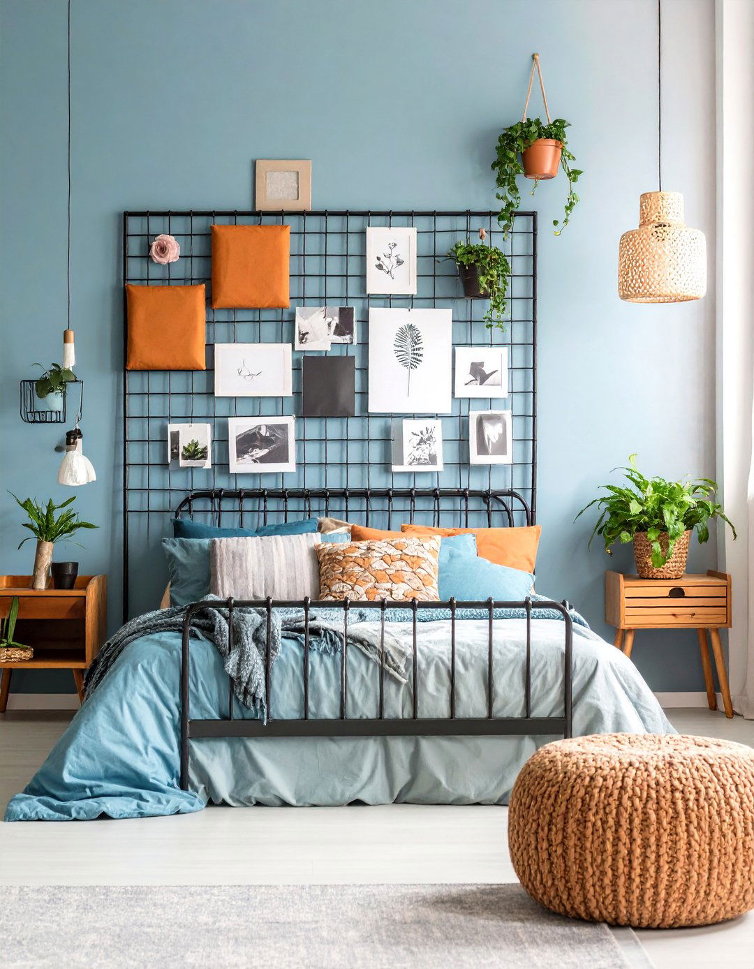 A Modern Metal Grid Panel - 30 wall decor ideas