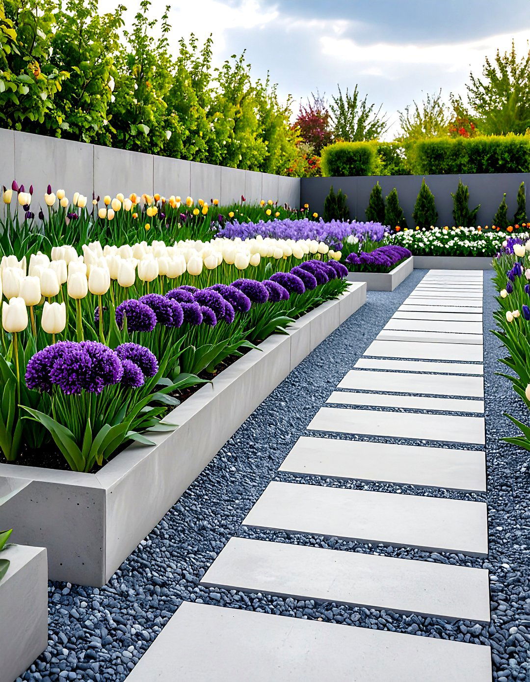 A Modern Minimalist Flower Garden - 30 flower garden designs