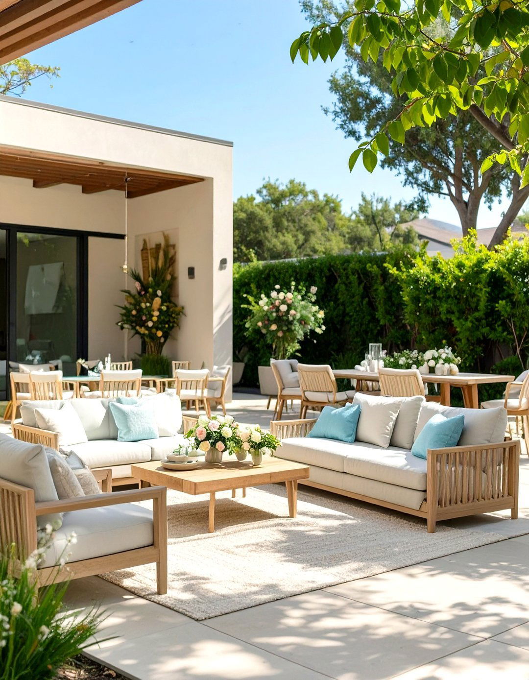 A Modern Minimalist Outdoor Setup - 30 outdoor baby shower ideas