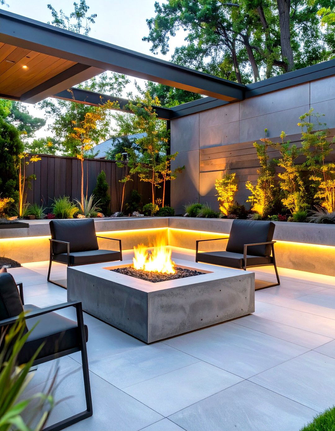 A Modern Minimalist Patio - 30 outdoor  decoration ideas