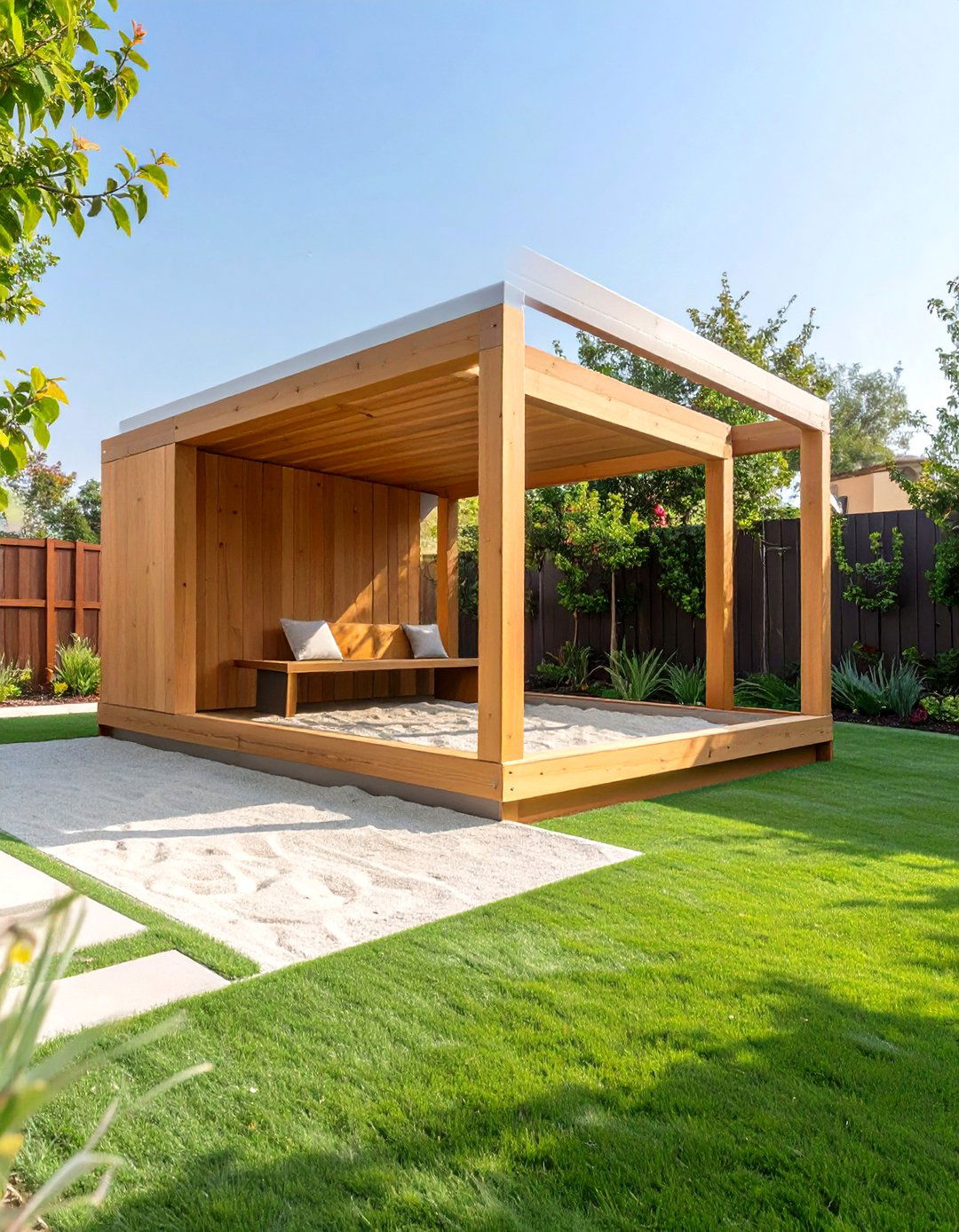 A Modern Minimalist Play Space - 30 kids backyard ideas