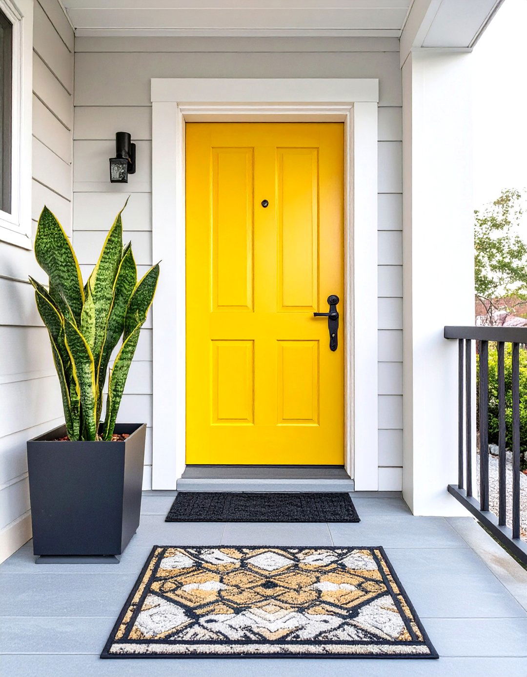 A Modern Minimalist Porch - 30 curb appeal small front porch ideas on a budget