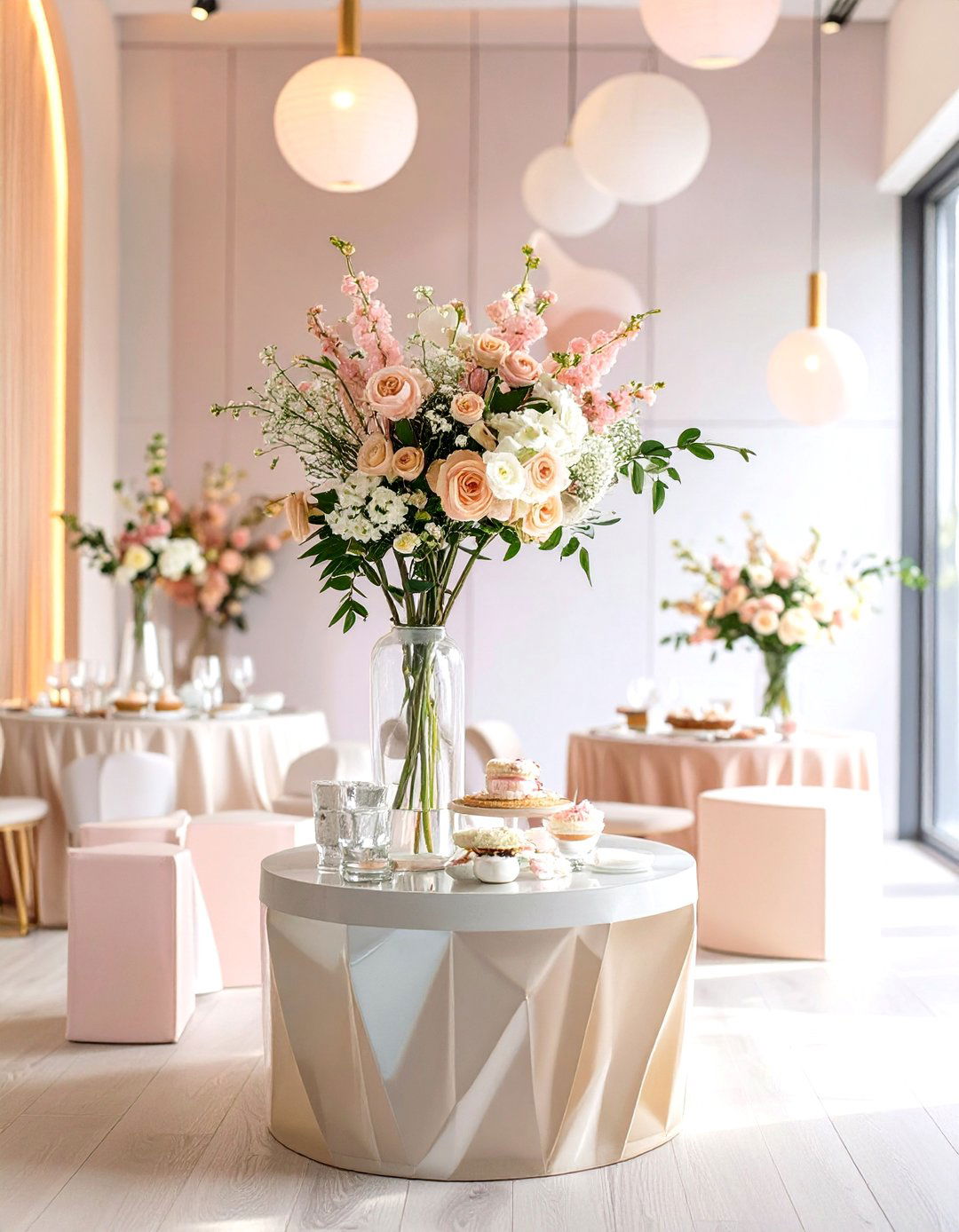 A Modern Minimalist Shower - 30 baby shower ideas for girls