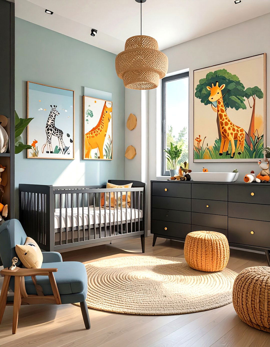 A Modern Safari Nursery - 30 nursery theme ideas