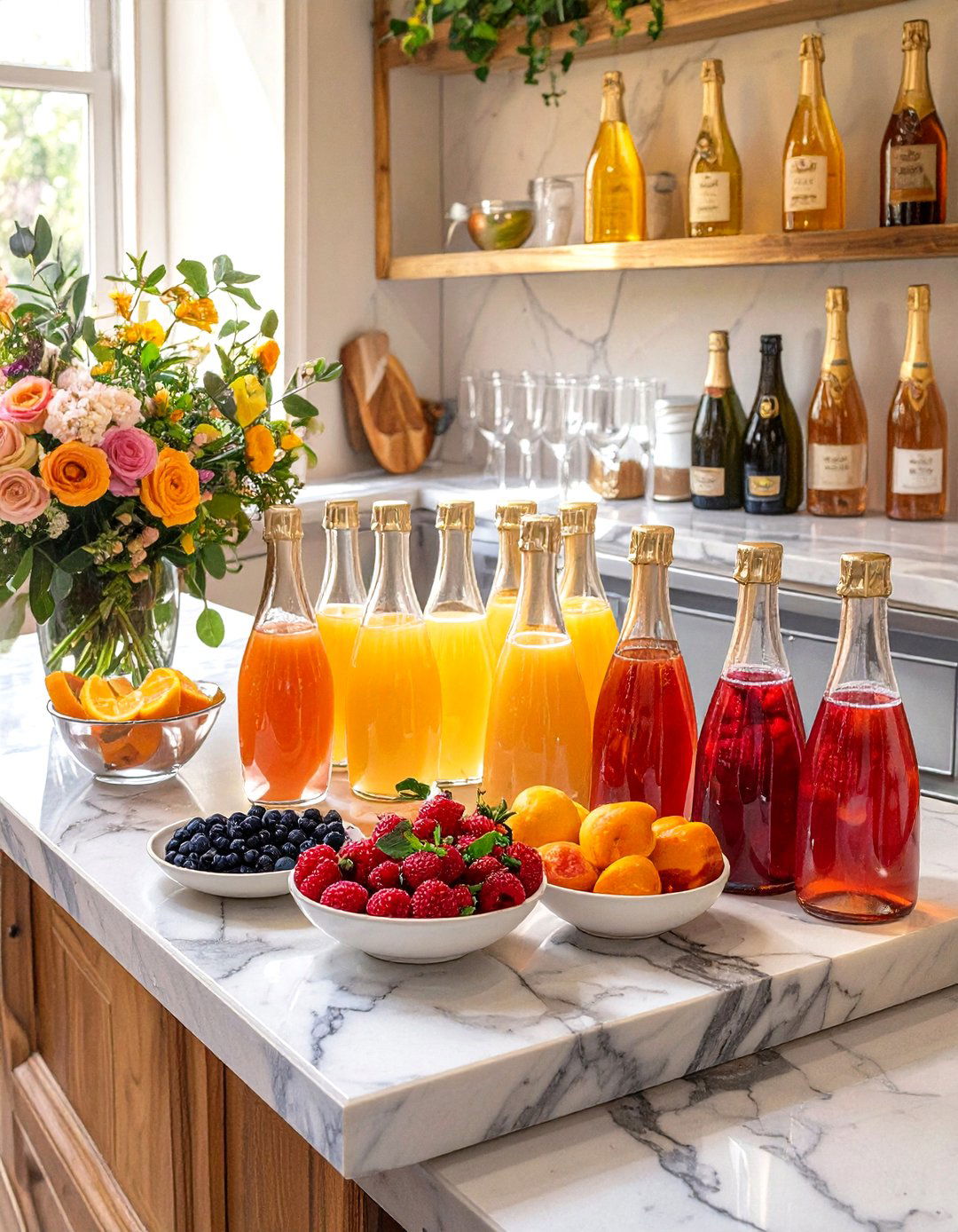 A Mom osa Bar and Mocktail Station - 30 small baby shower ideas