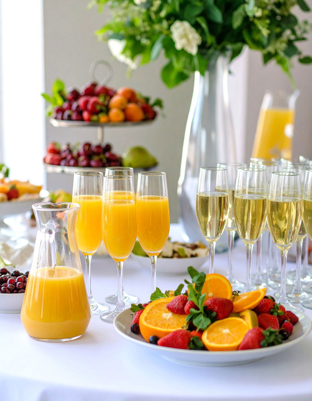 A Mom osa and Juice Bar - 30 food ideas for baby shower