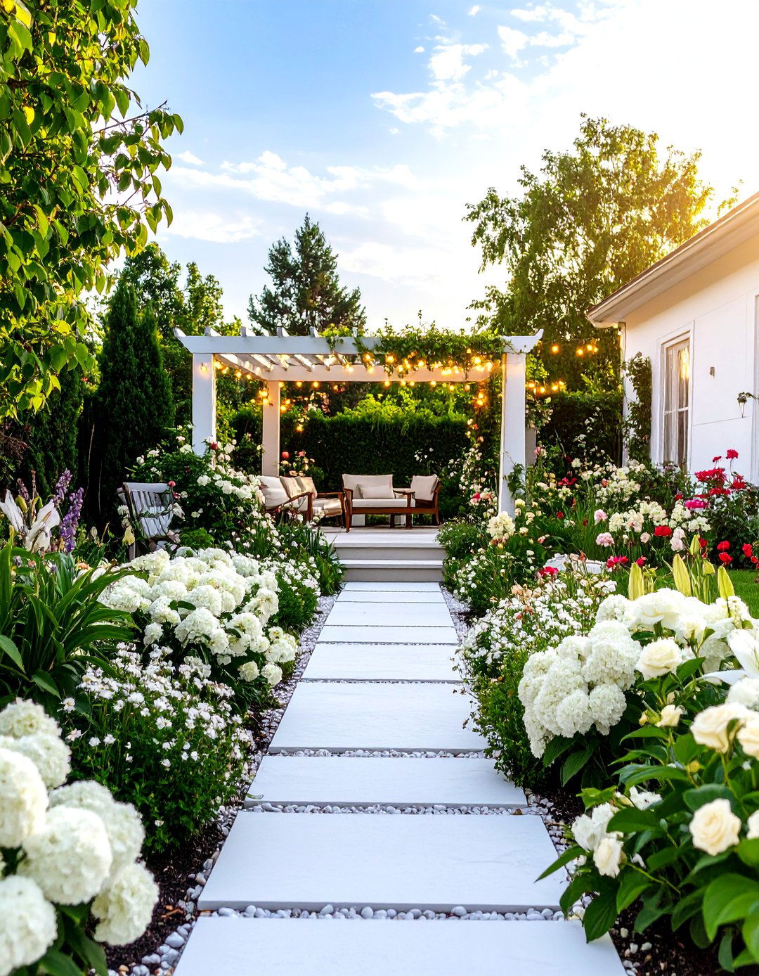 A Monochromatic Color Garden - 30 garden decor ideas