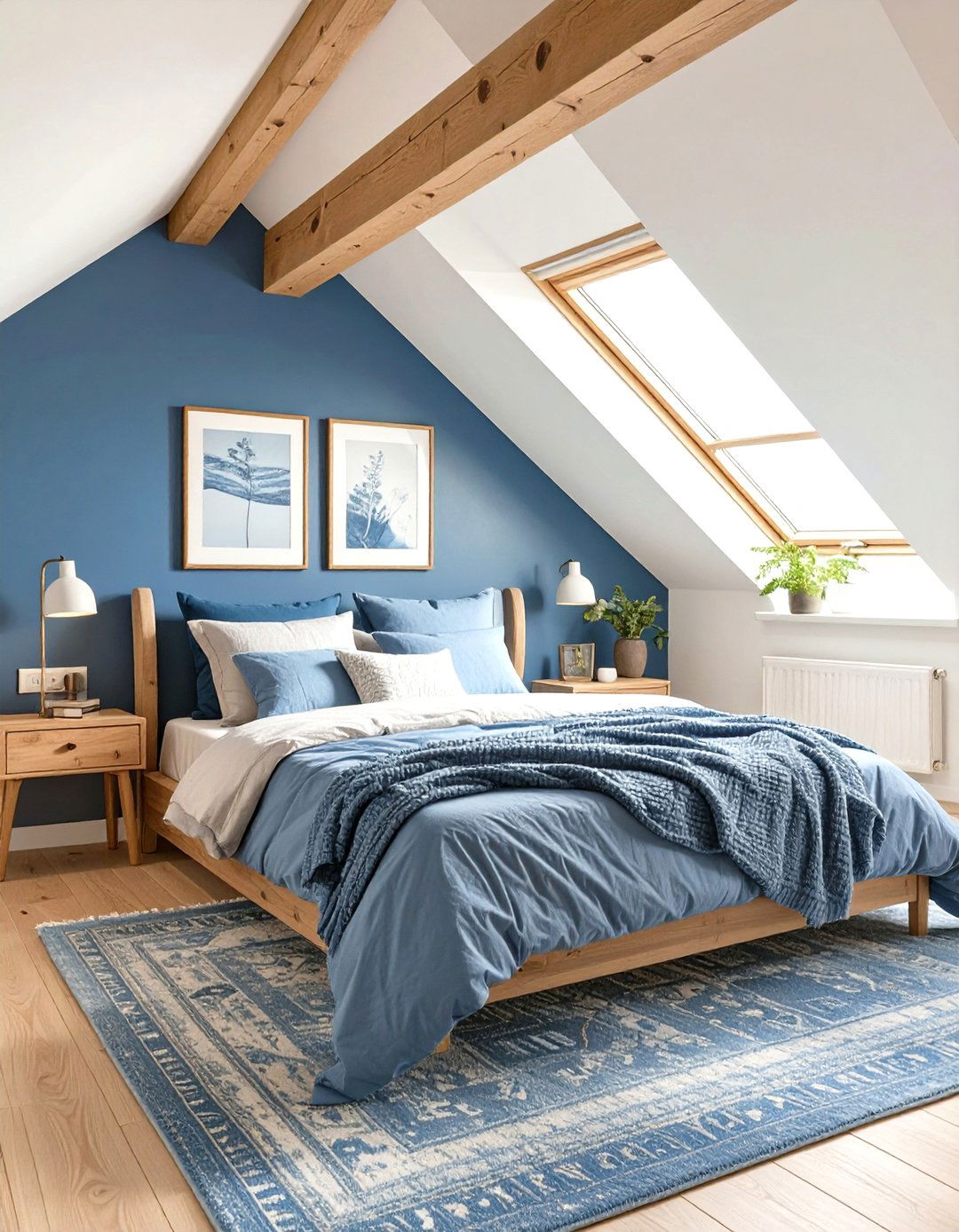A Monochromatic Color Scheme to Unify the Space - 30 slanted ceiling low ceiling attic bedroom ideas
