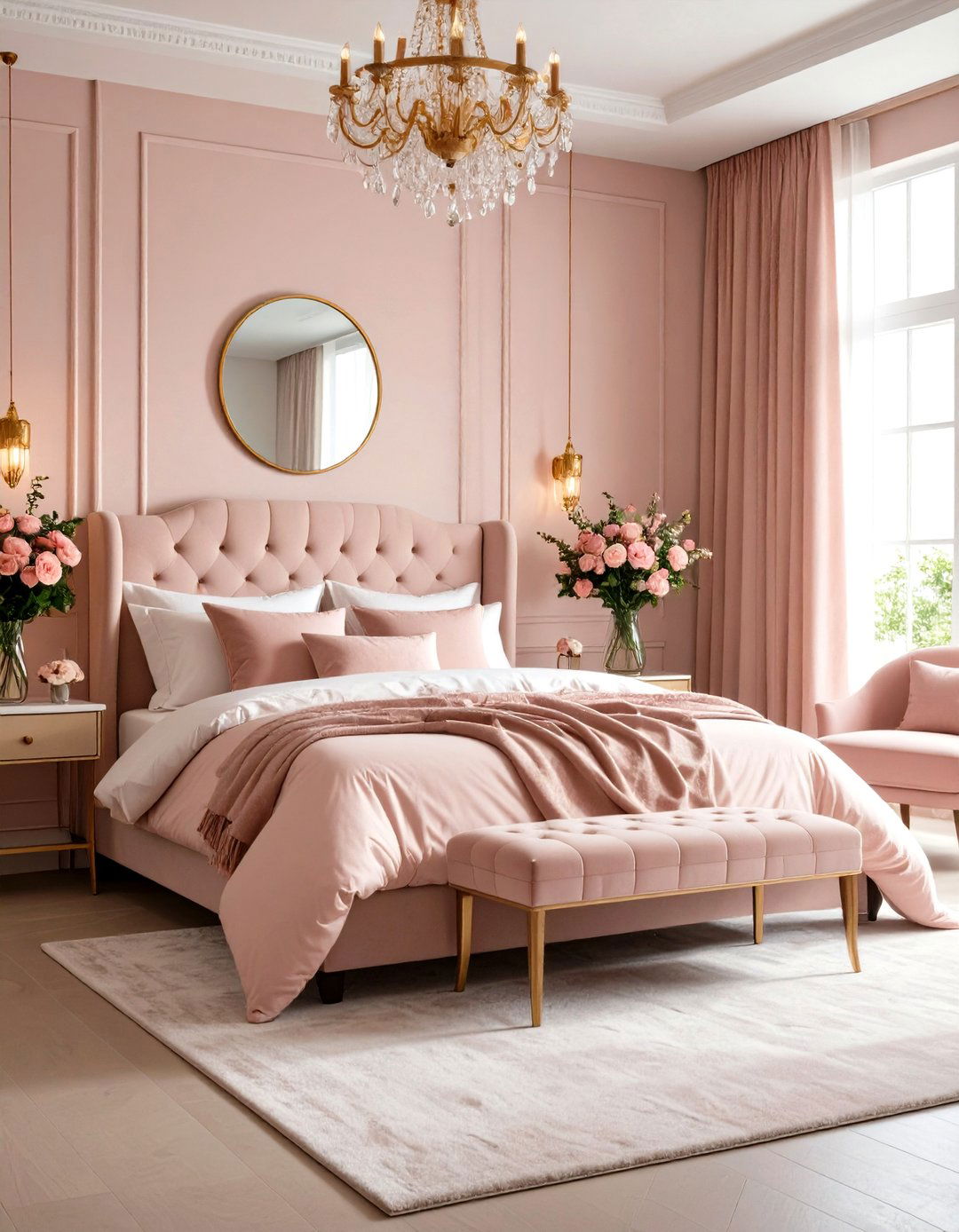 A Monochromatic Color Scheme - 30 romantic bedroom ideas