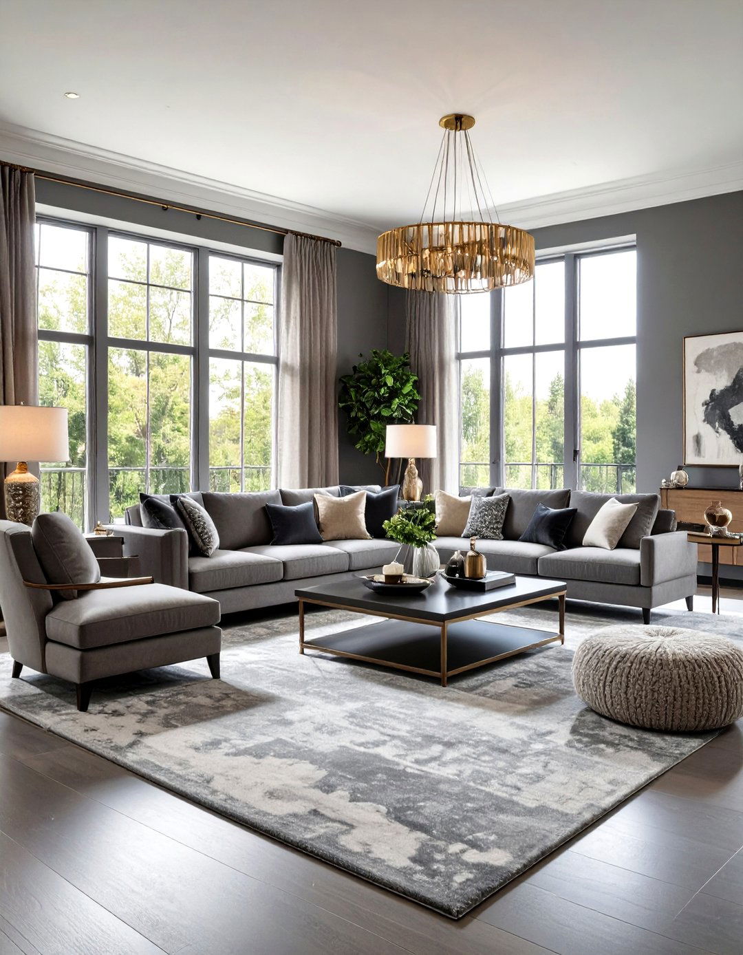 A Monochromatic Formal Living Room - 30 formal living room ideas
