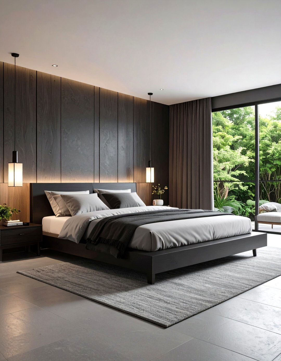 A Monochromatic Gray Bedroom - 30 japanese bedroom design ideas