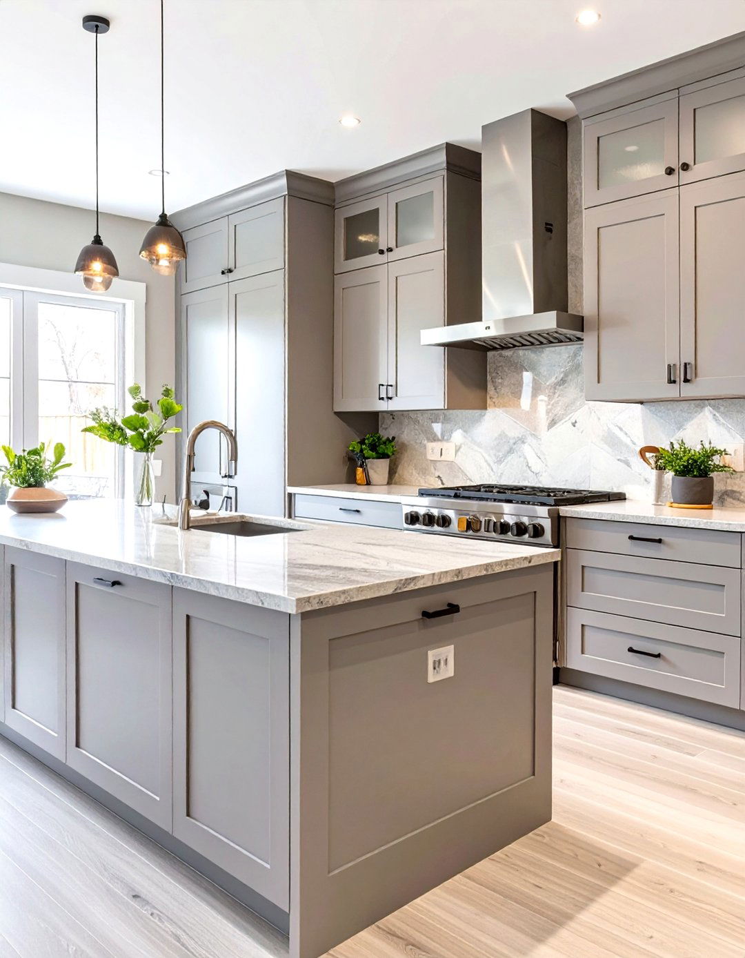 A Monochromatic Gray Kitchen - 30 low cost simple kitchen designs