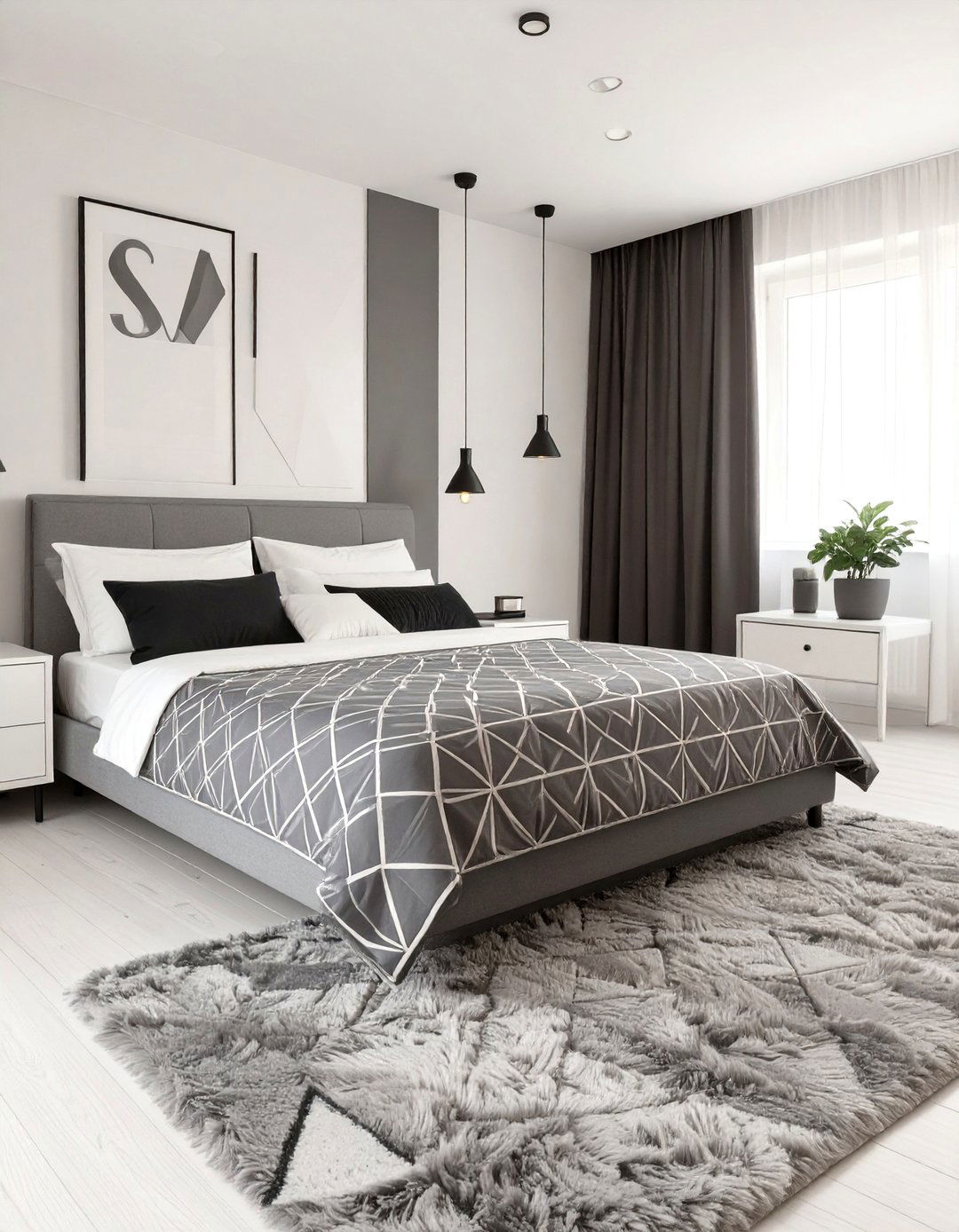 A Monochromatic Modern Bedroom - 30 girl bedroom ideas