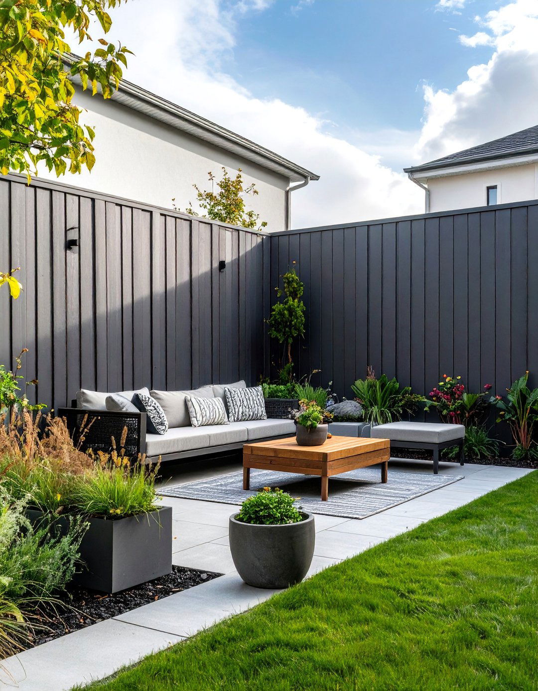 A Monochromatic Modern Design - 30 backyard ideas for small yards