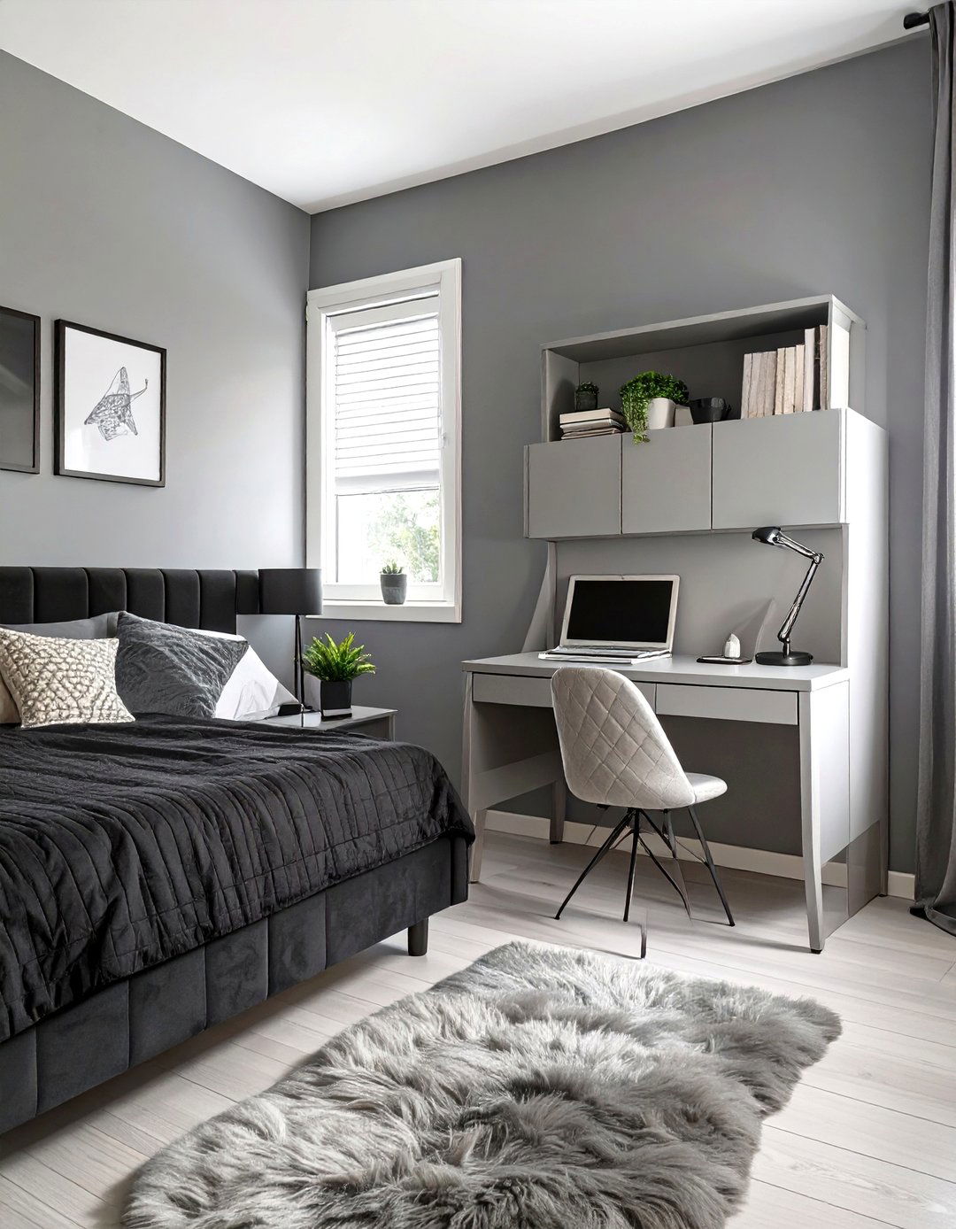 A Monochromatic Modern Guest Room - 30 guest room office ideas