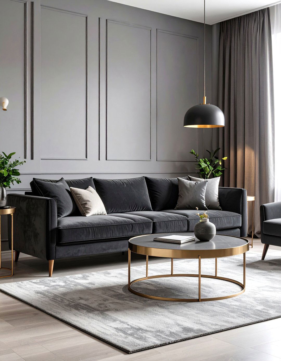 A Monochromatic Modern Living Room - 30 interior decor ideas for living room