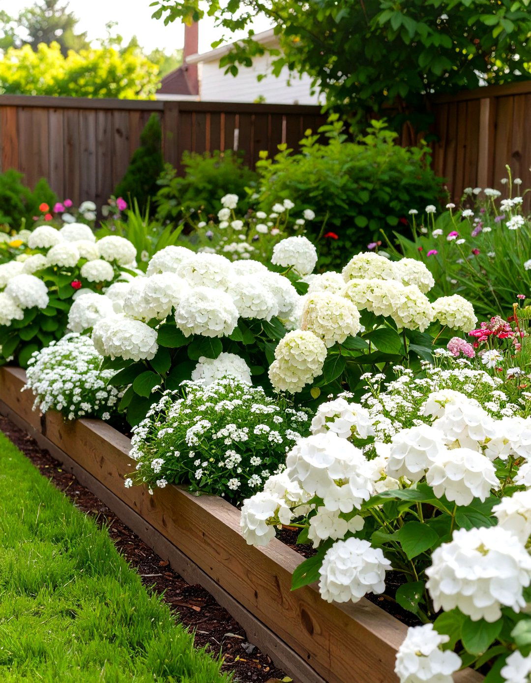 A Monochromatic Small Backyard Planting Scheme - 30 small backyard landscaping ideas