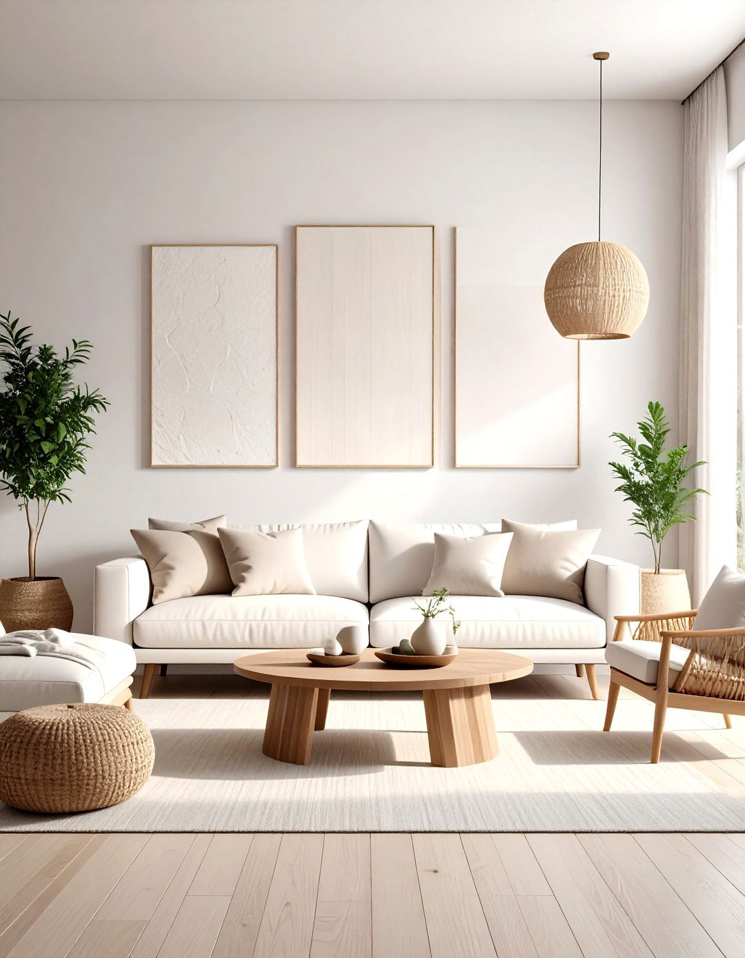 A Monochromatic Textural Art Display - 30 family room wall decor ideas
