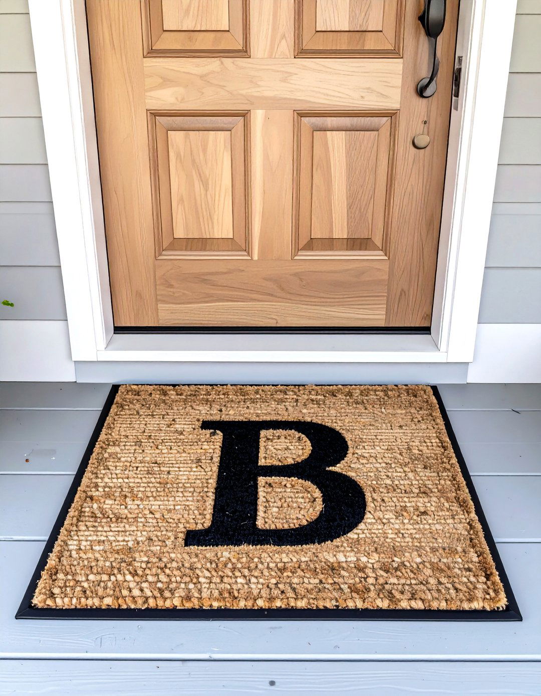 A Monogrammed Doormat - 30 very small front porch decorating ideas