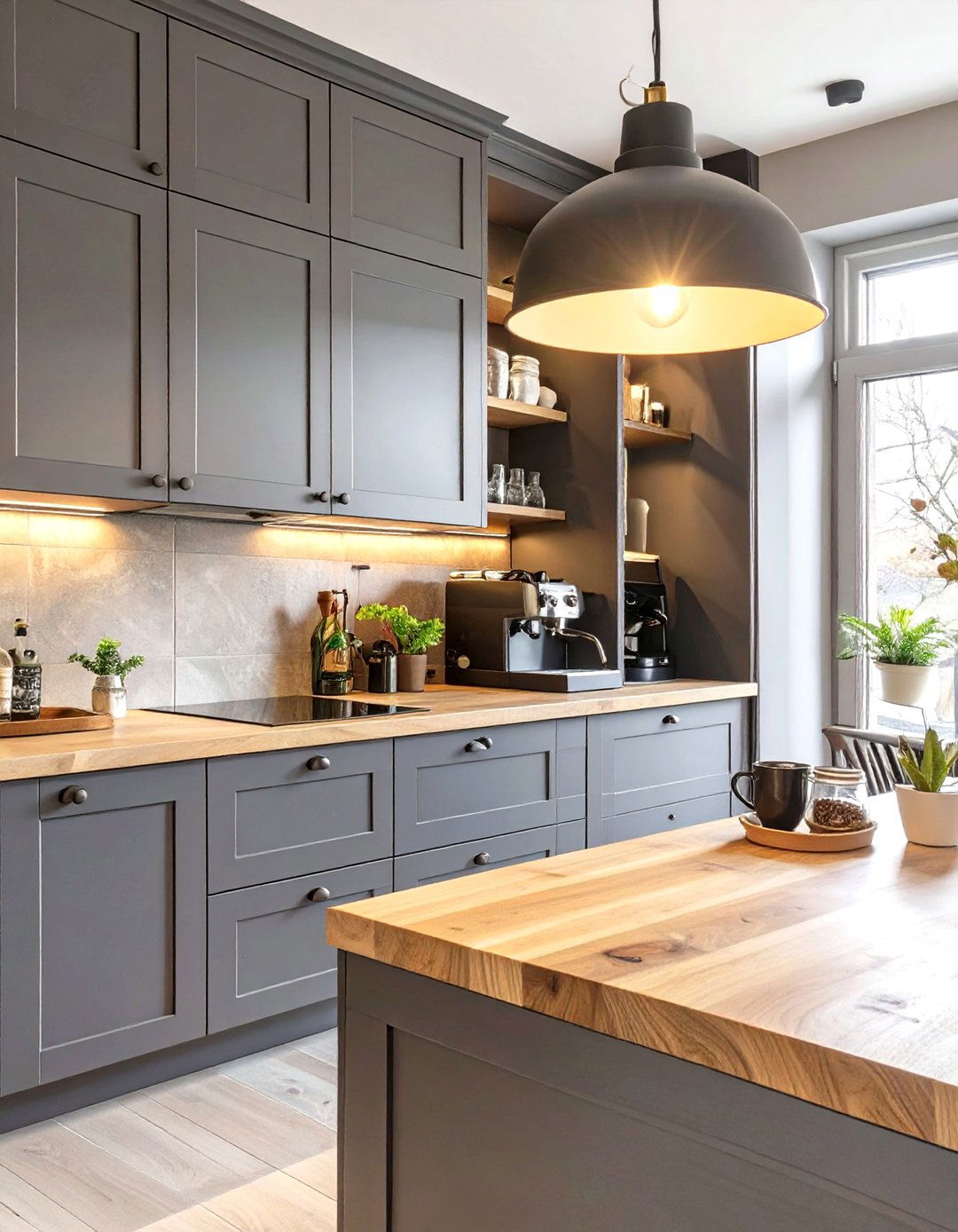 A Moody and Dramatic Coffee Nook - 30 coffee bar ideas for kitchen