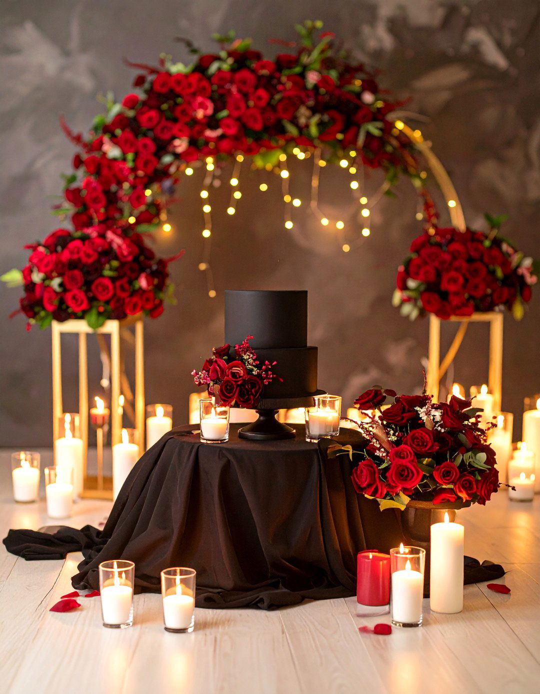 A Moody and Romantic Floral Noir - 30 baby in bloom baby shower ideas