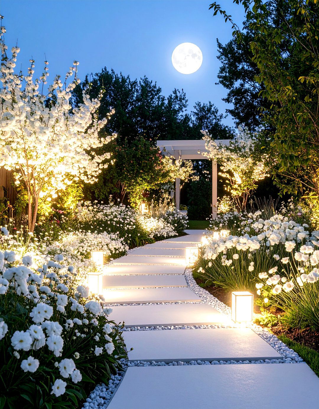 A Moon Garden for Evening Enjoyment - 30 design my backyard ideas