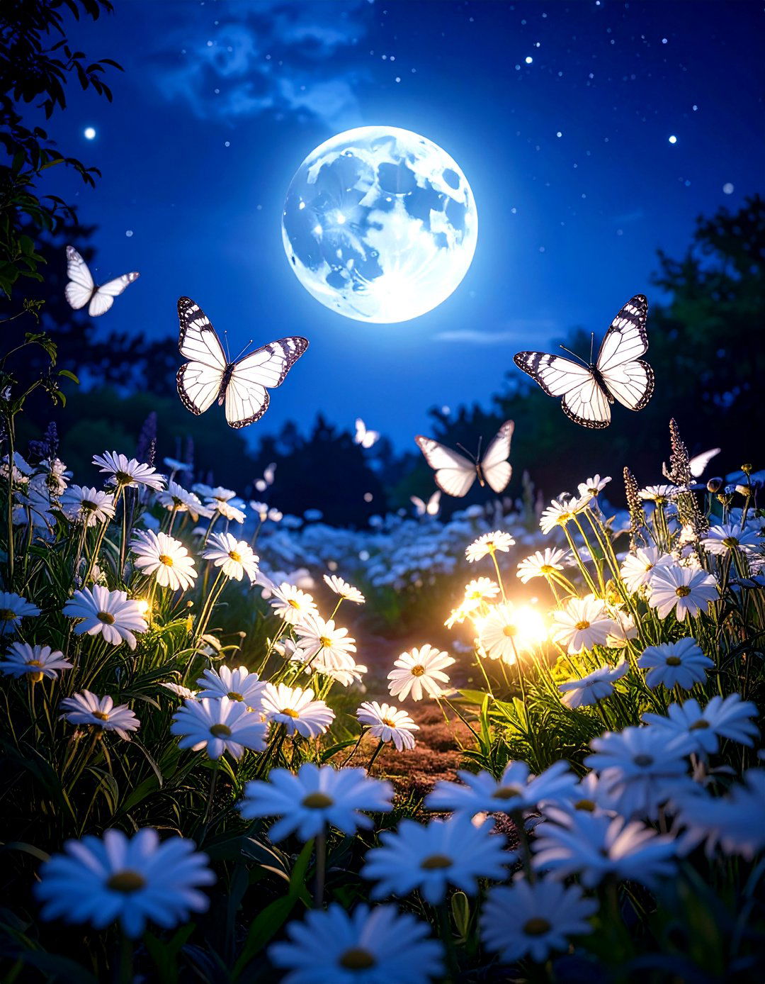 A Moonlit White Butterfly Garden - 30 layout butterfly garden design plans ideas
