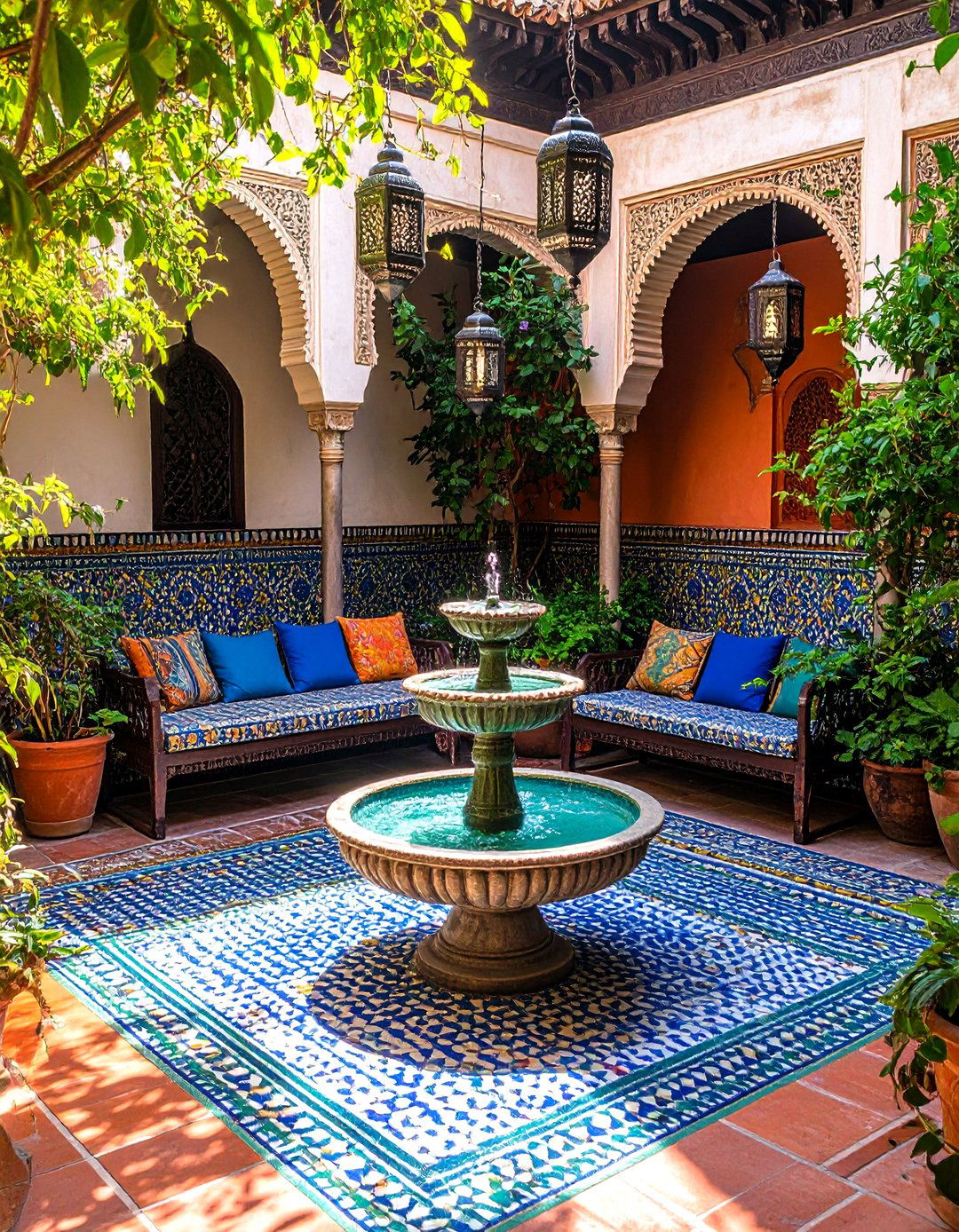 A Moroccan Courtyard Patio - 30 diy patio ideas
