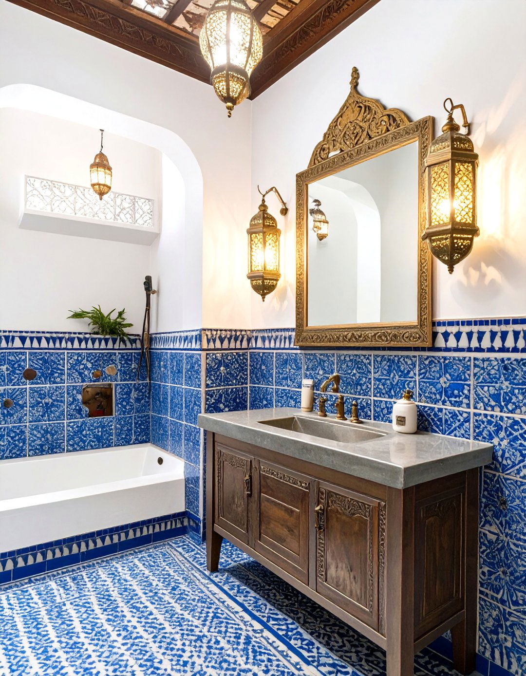 A Moroccan Riad Bathroom