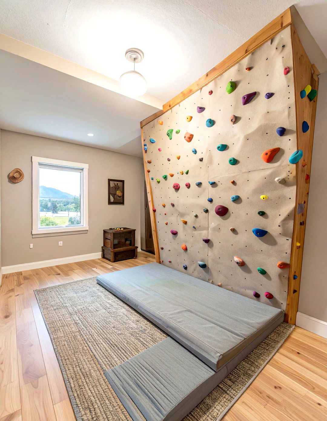 A Mountain Climbing Adventure Playroom - 30 basement playroom ideas