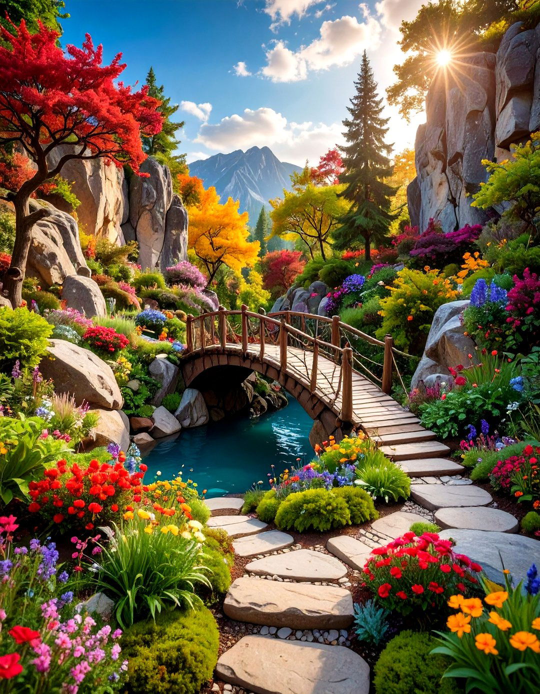A Mountain Pass Fairy Garden - 30 large outdoor fairy garden ideas