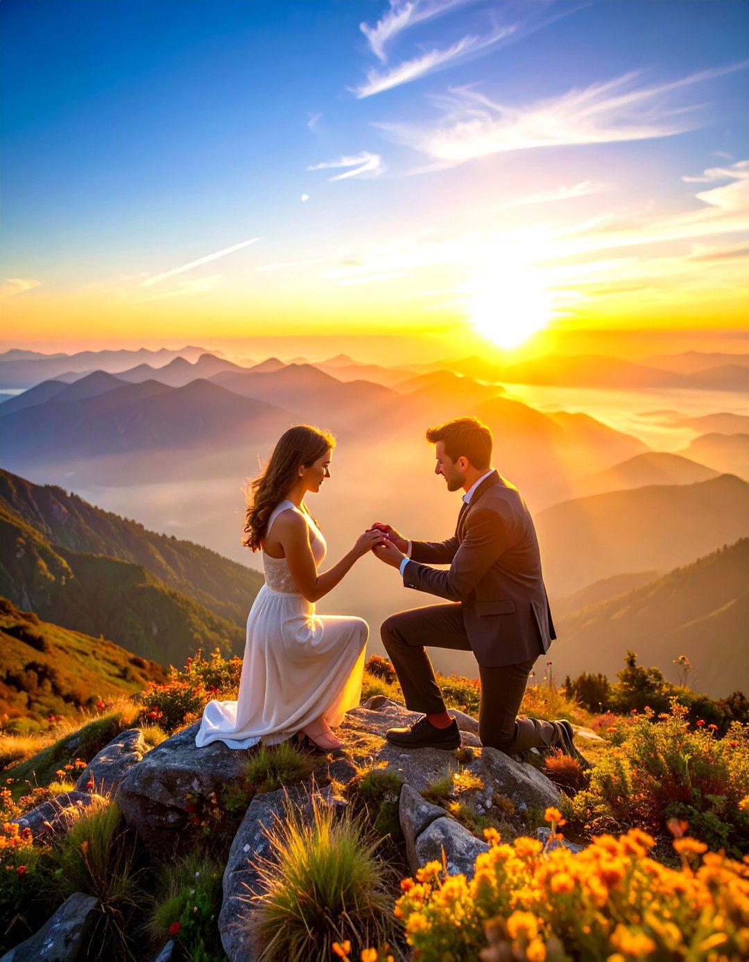 A Mountaintop Sunrise Proposal - 30 outdoor proposal ideas