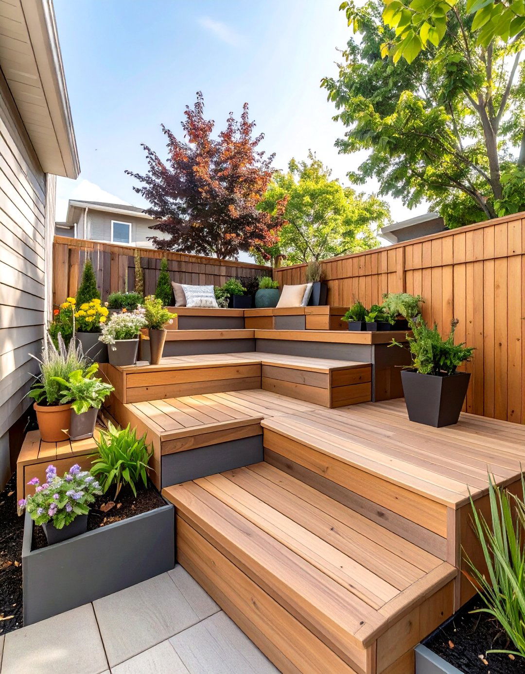 A Multi Level Deck Design - 30 ai small backyard design ideas
