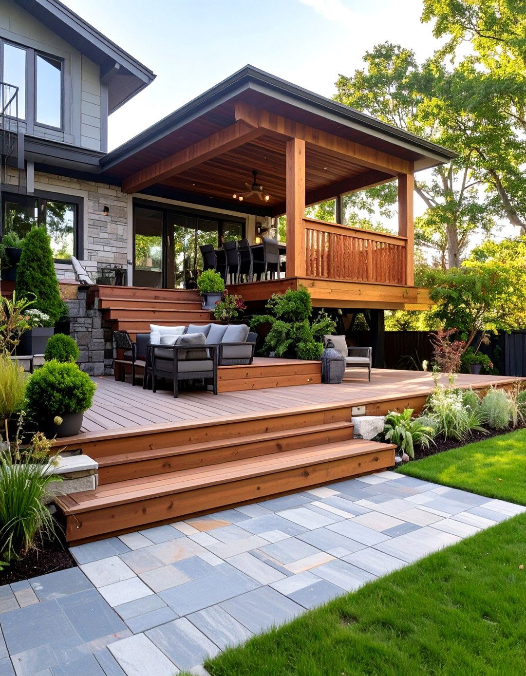 A Multi Level Deck Flooring - 30 deck floor covering ideas
