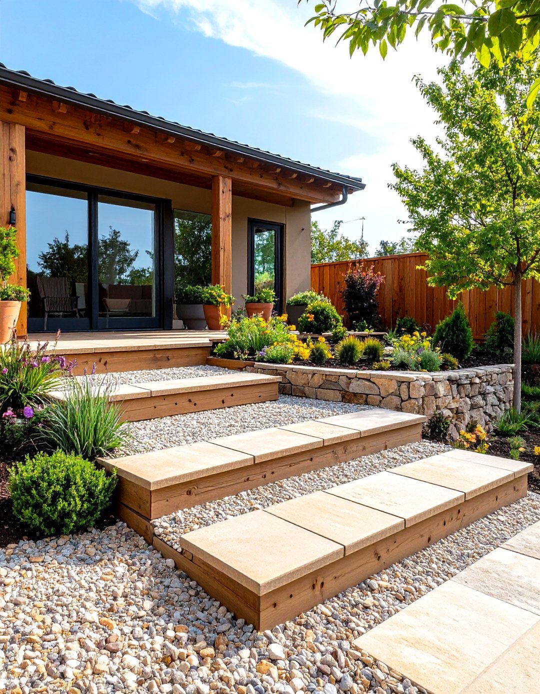 A Multi Level Gravel Patio Design - 30 gravel patio ideas