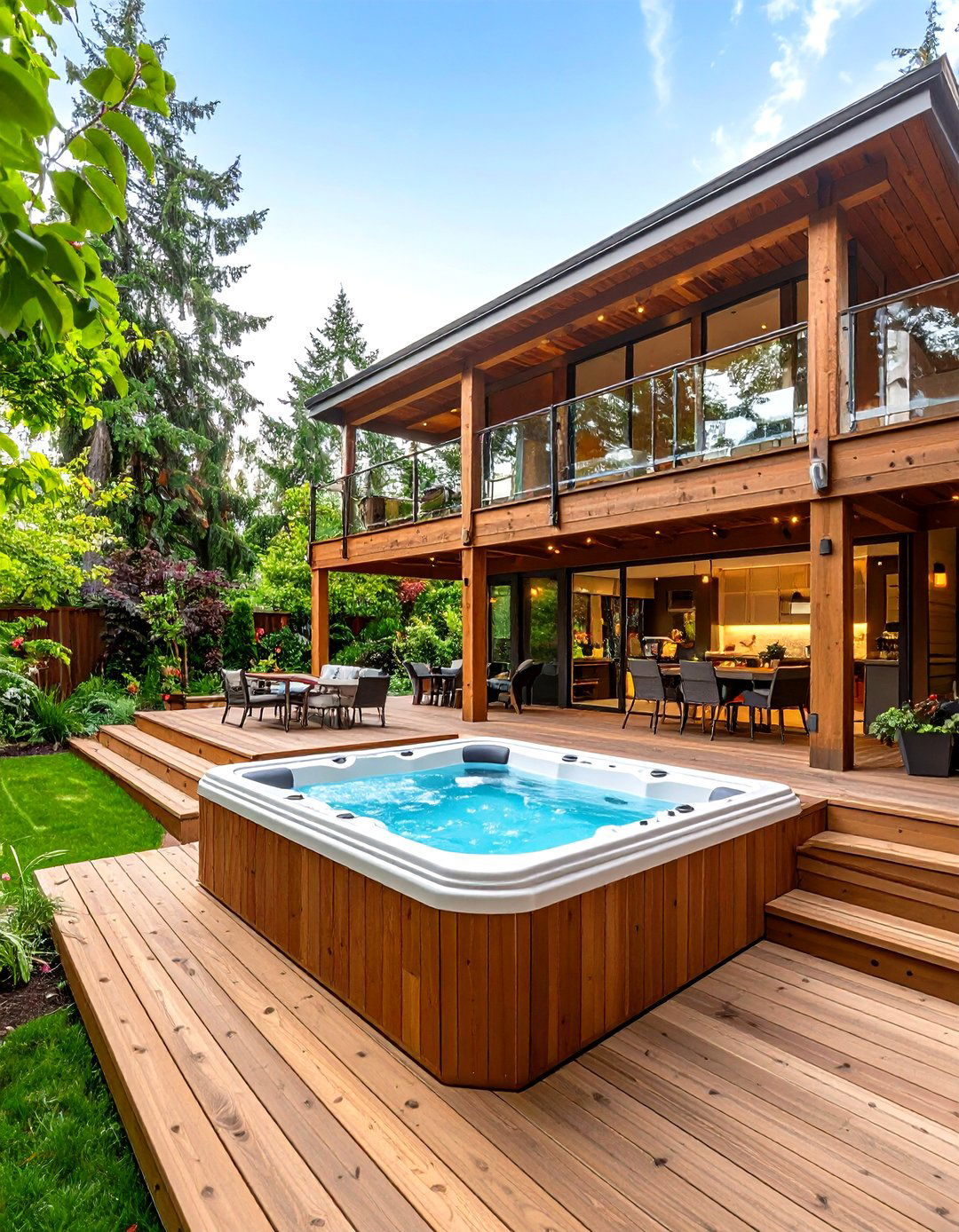 A Multi Level Hot Tub Deck - 30 hot tub deck ideas