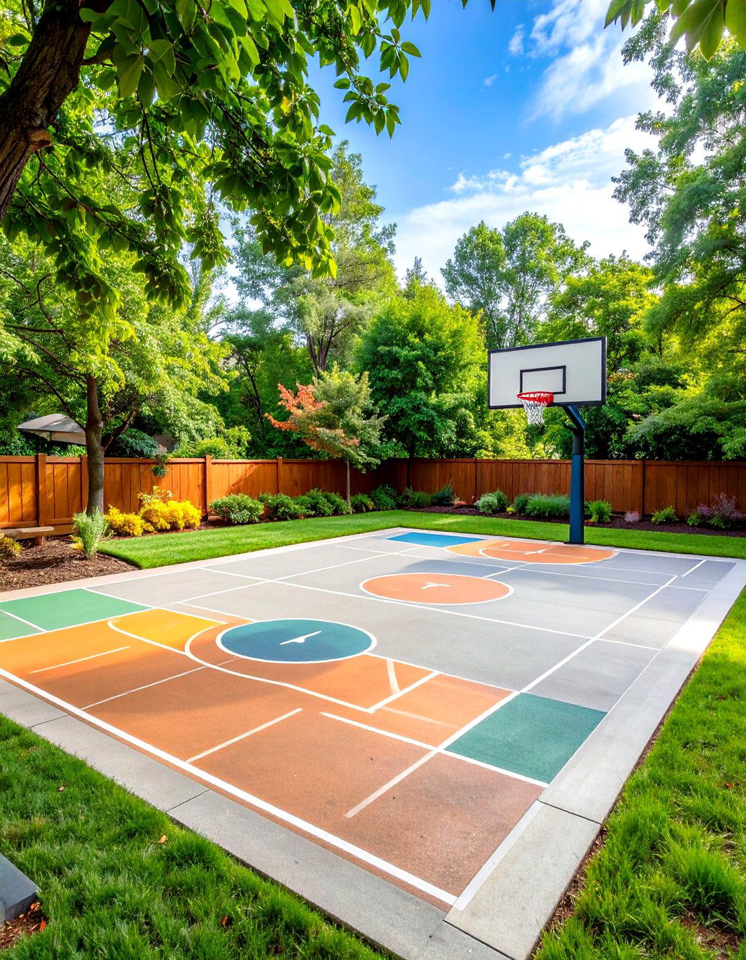 A Multi Sport Backyard Court - 30 backyard ideas for kids