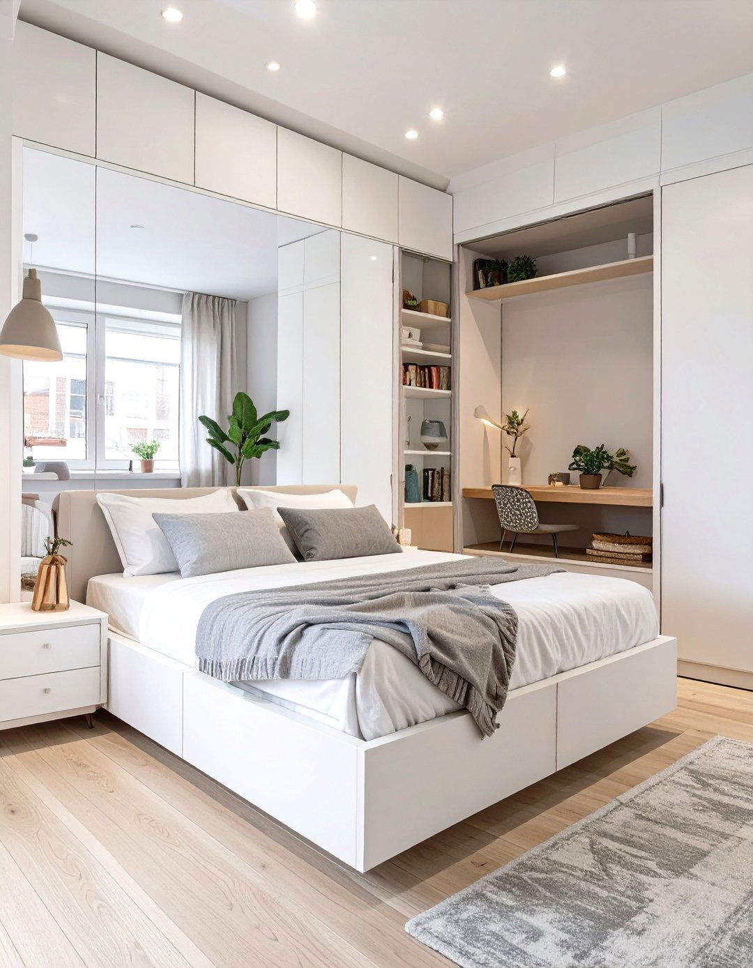 A Murphy Bed That Folds Away - 30 small apartment bedroom ideas