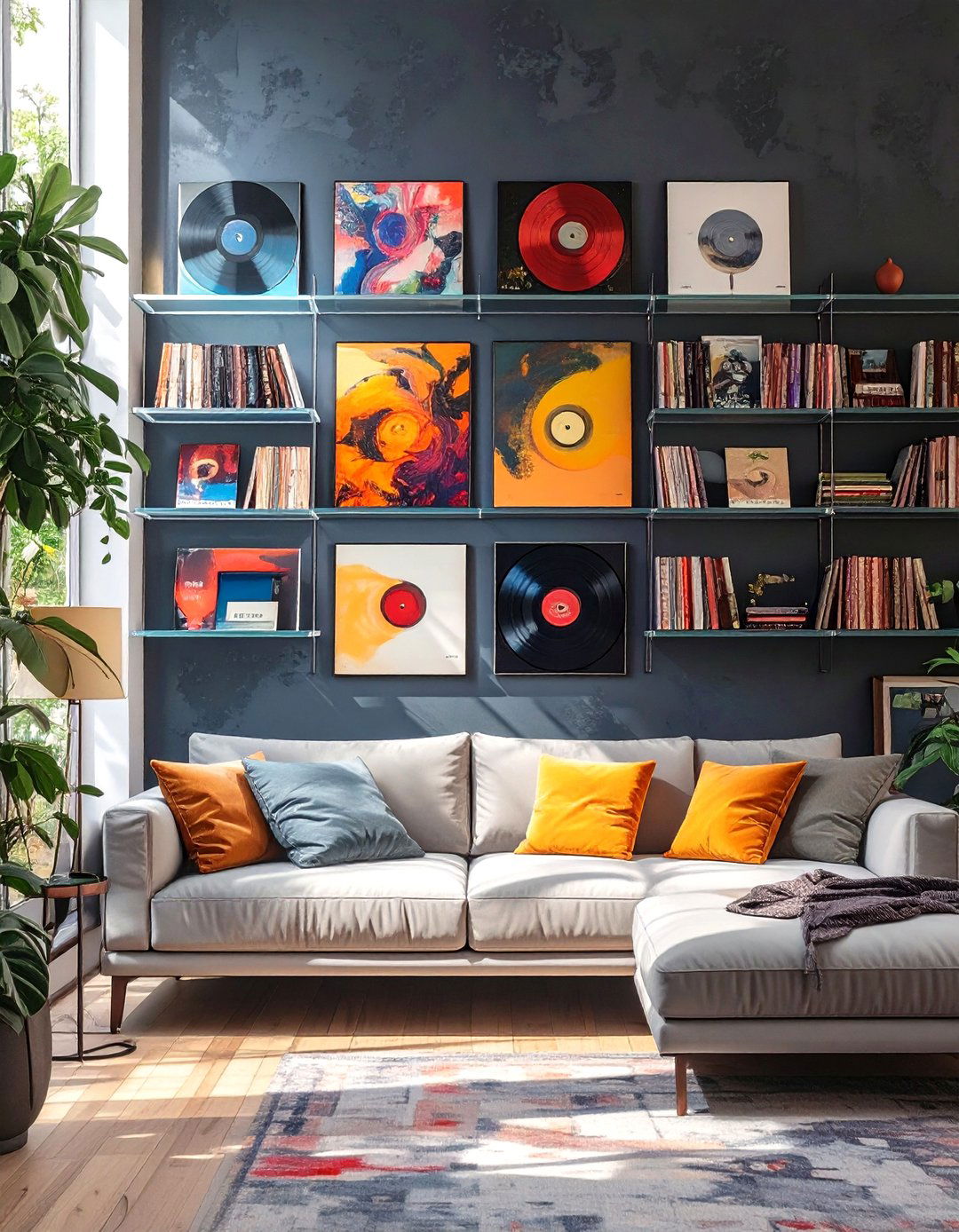 A Music Lovers Vinyl Record Wall - 30 ideas for wall decor
