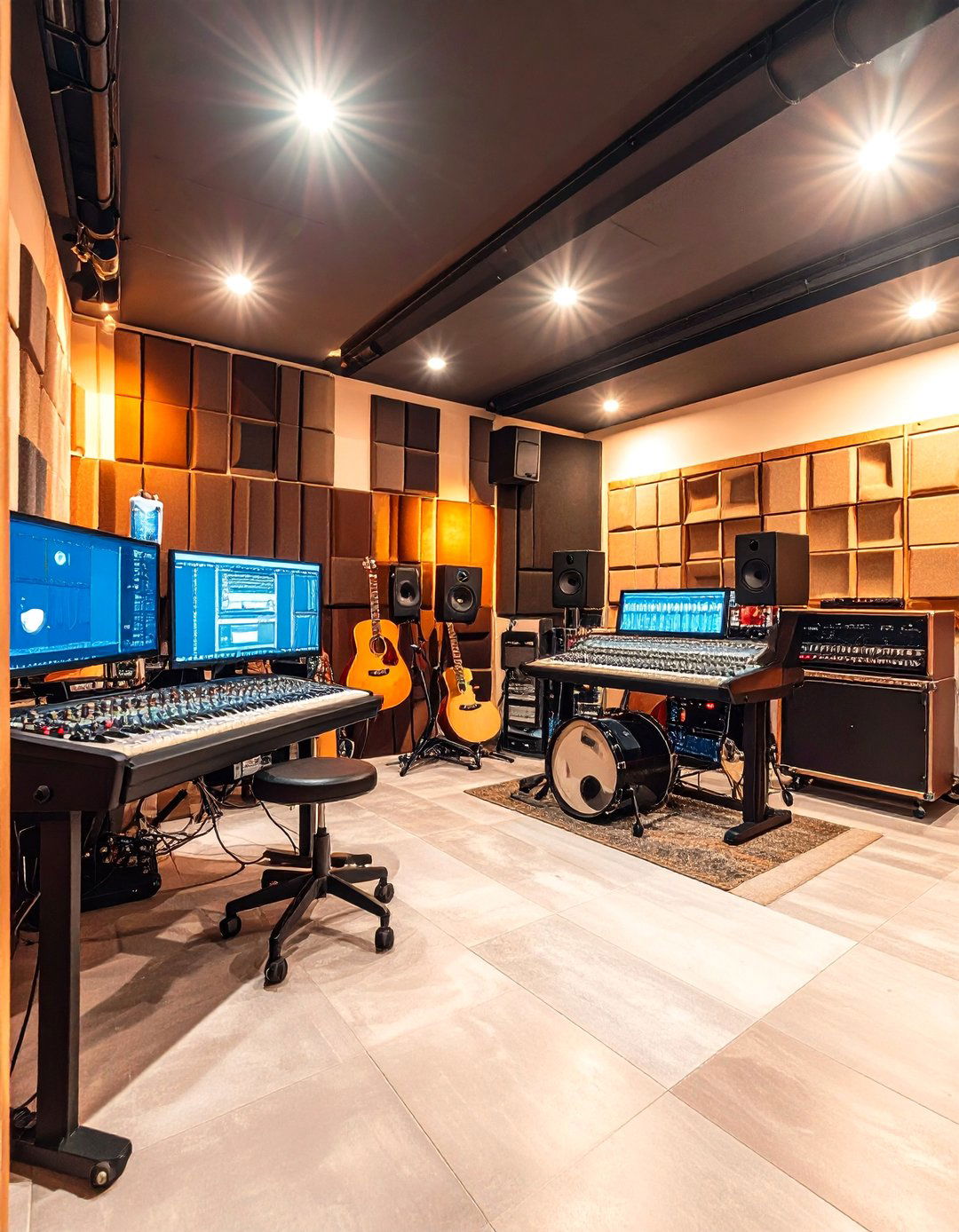 A Music Rehearsal and Recording Studio - 30 ai basement remodel ideas