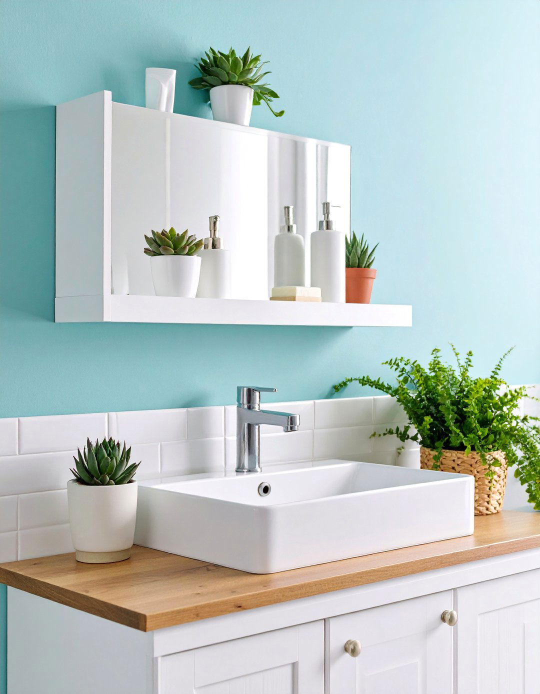 A Narrow Ledge Shelf in a Bathroom - 30 12 bathroom ideas
