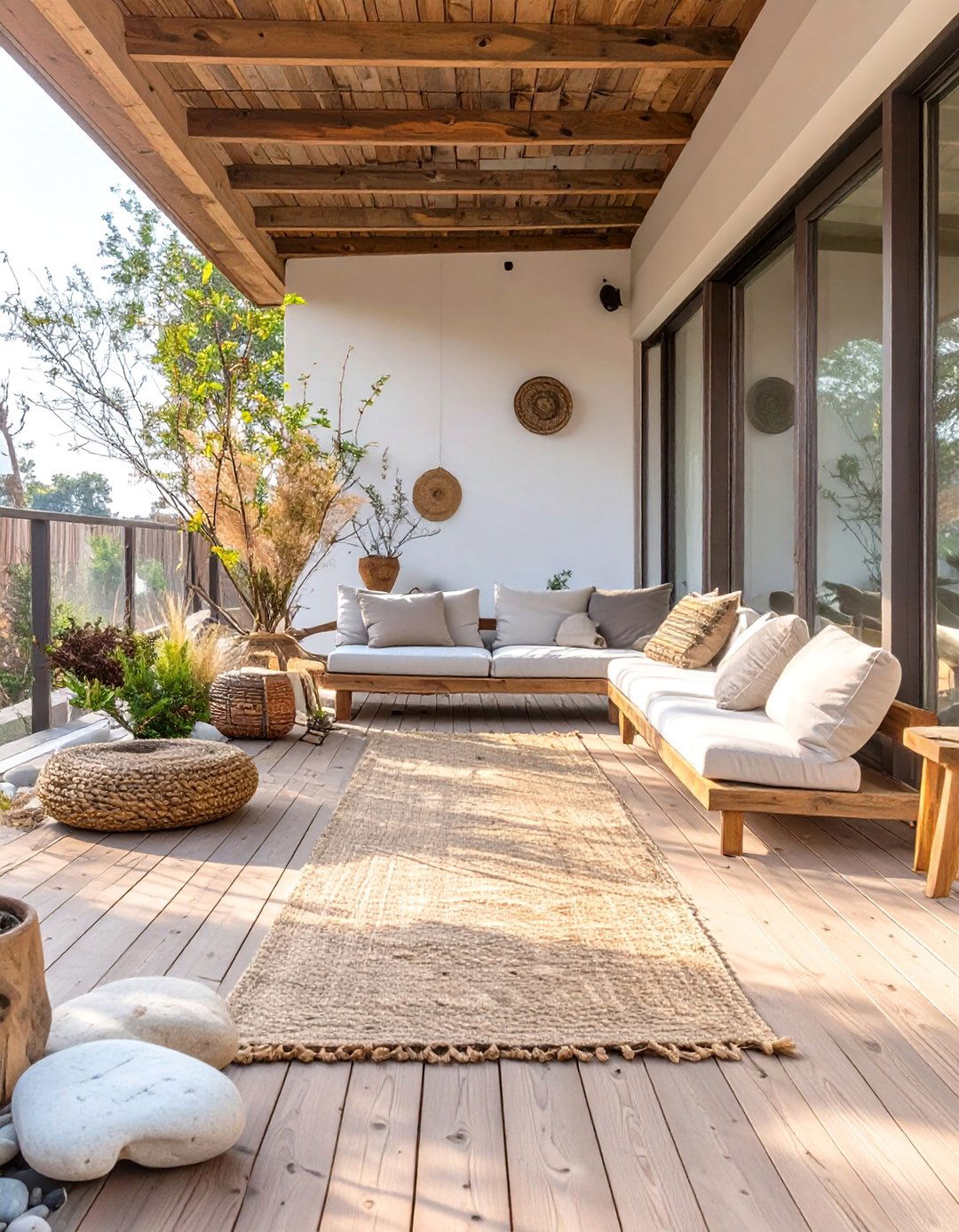 A Natural Elements Deck - 30 deck decorating ideas on a budget