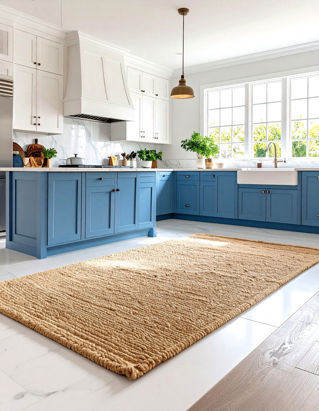 A Natural Jute Kitchen Rug - 30 kitchen rug ideas