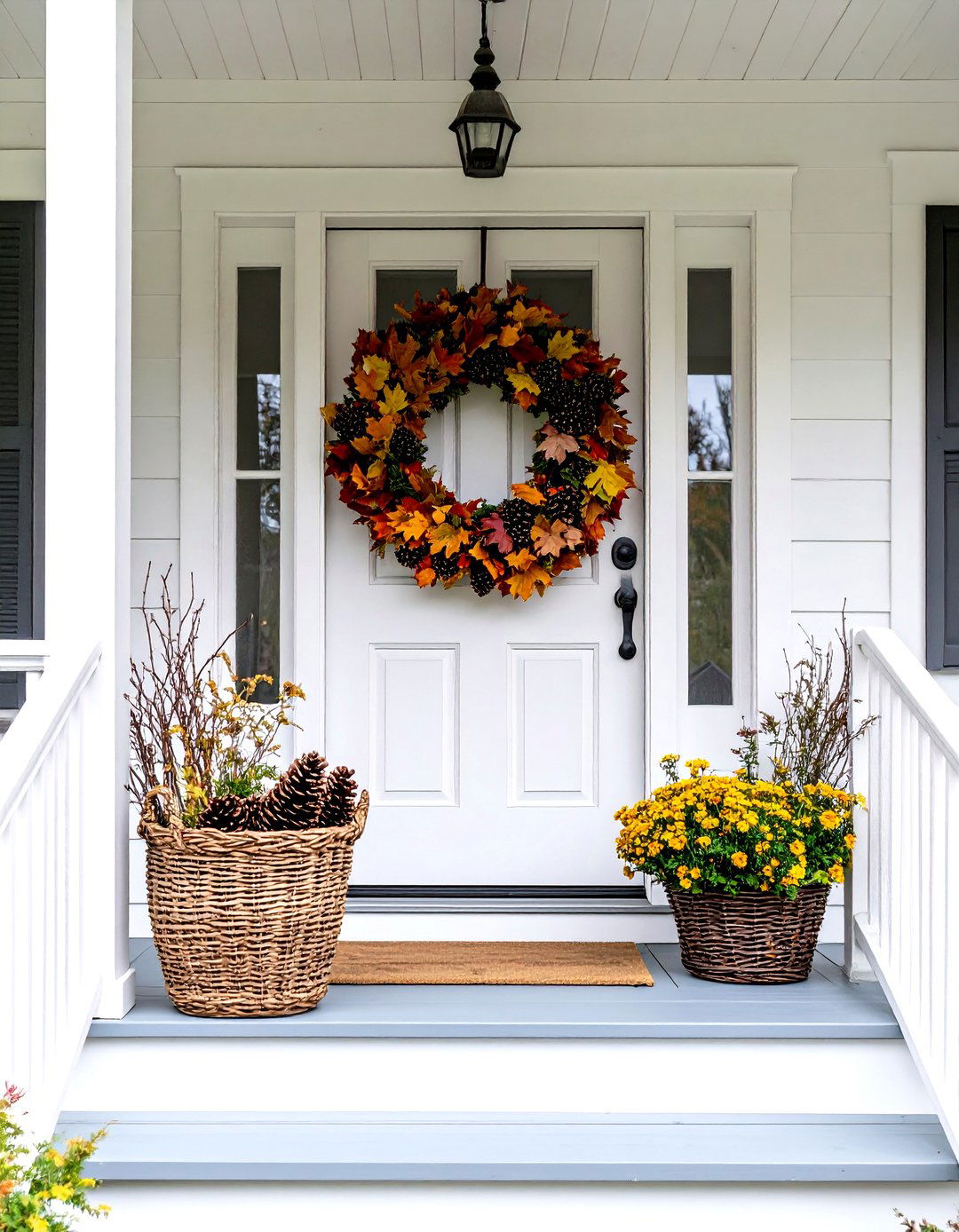 A Natural and Foraged Front Porch - 30 fall front porch ideas