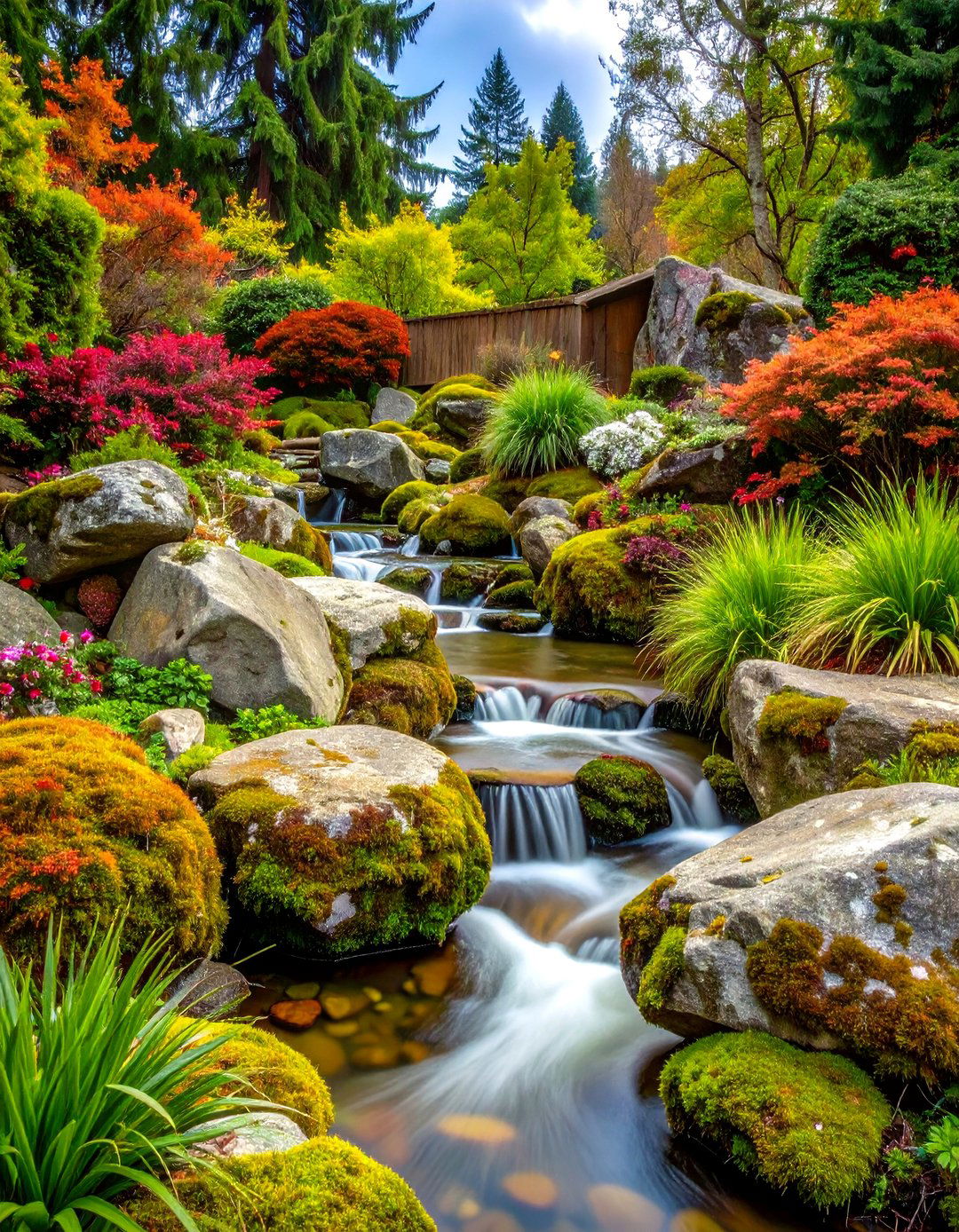 A Naturalistic Boulder Garden Border - 30 garden border ideas