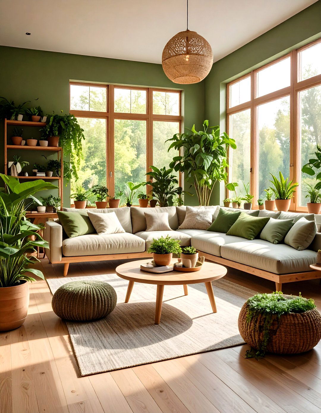 A Nature Inspired Biophilic Living Room - 30 l shaped living room ideas