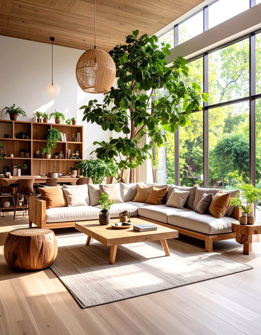A Nature Inspired Biophilic Living Room - 30 living room set up ideas