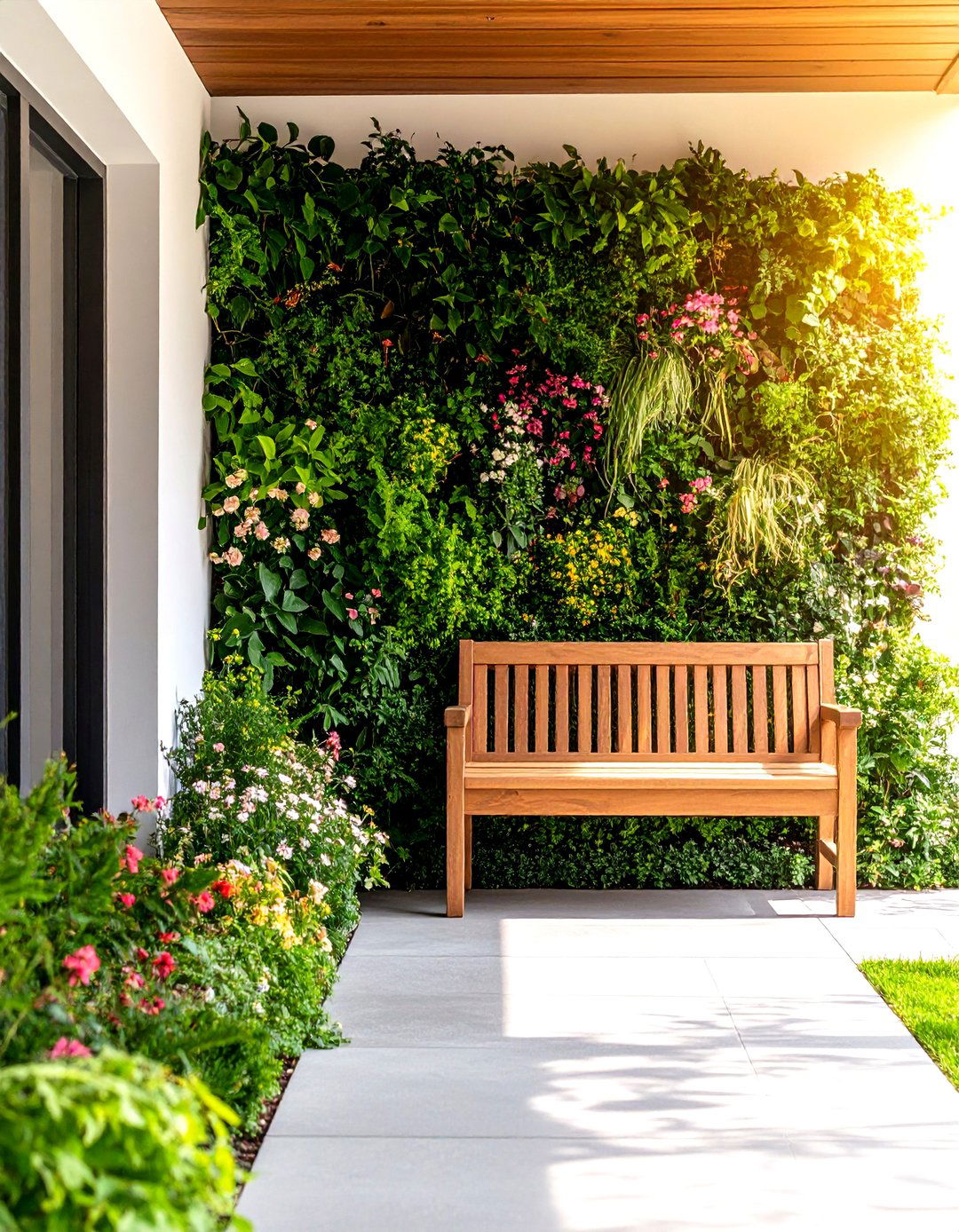 A Nature Inspired Entryway with a Living Wall - 30 entryway wall decor ideas