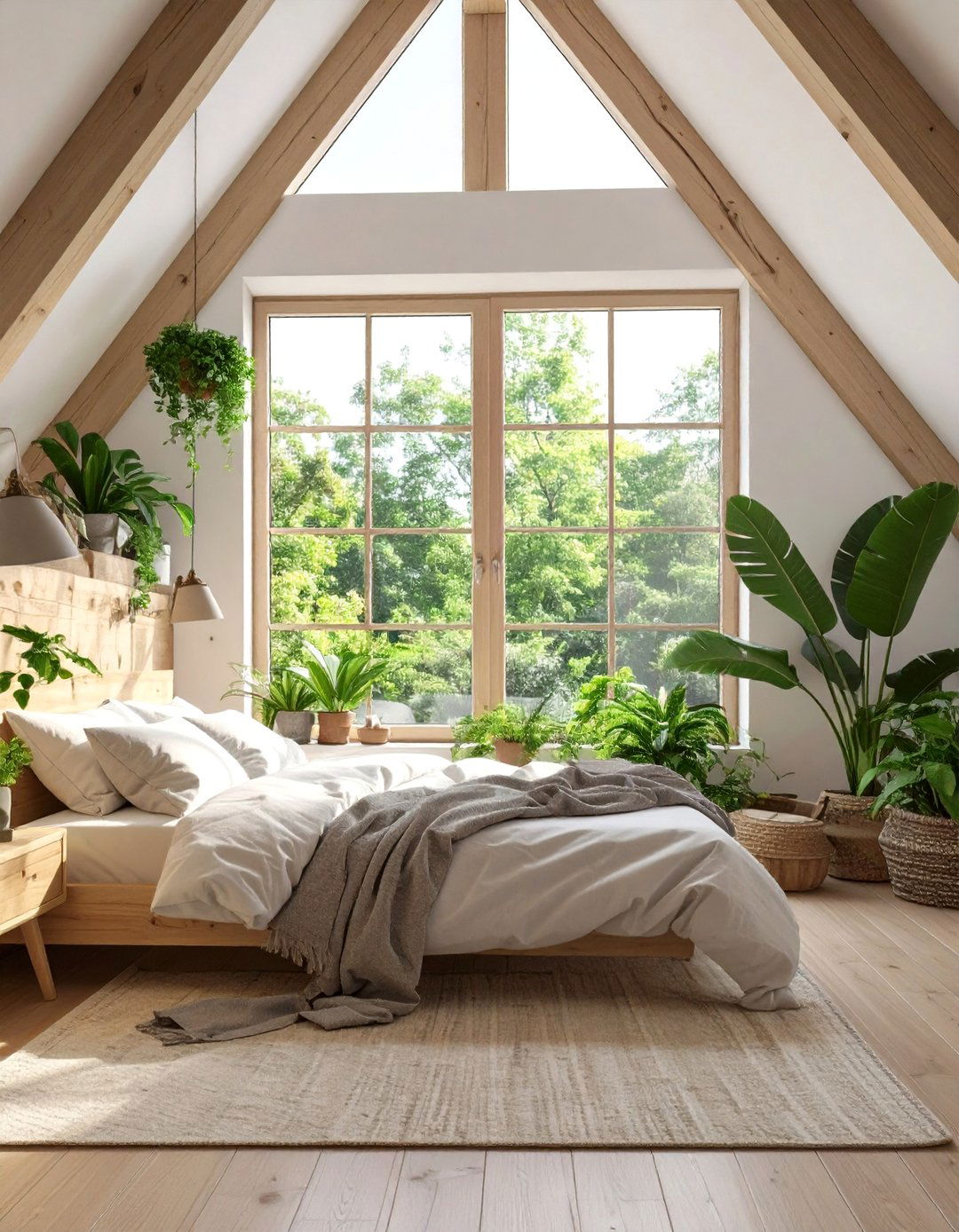 A Nature Lovers Biophilic Attic Bedroom - 30 attic bedroom ideas