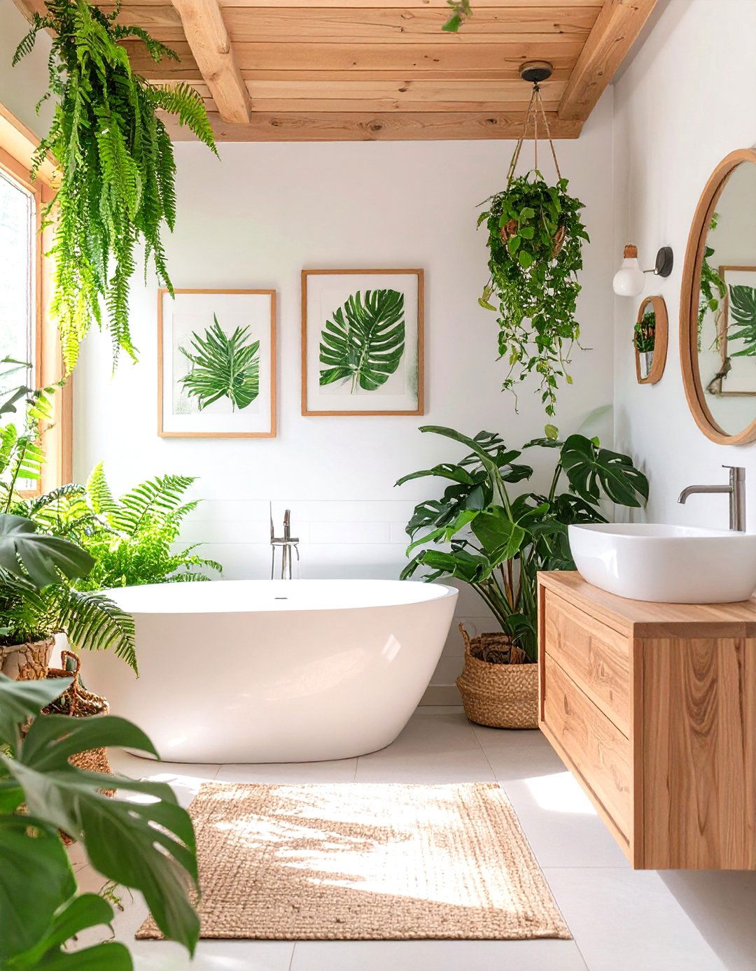 A Nature Lovers Biophilic Bathroom - 30 bathroom remodel ideas on a budget